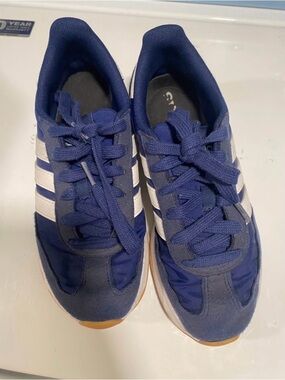 Adidas Navy & White Cloudfoam Runner Sneaker